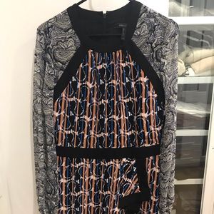 BCBGMaxAzria Patterned long sleeve dress
